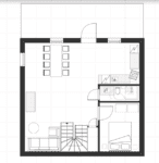 Villa Hiekkaranta downstears floor plan