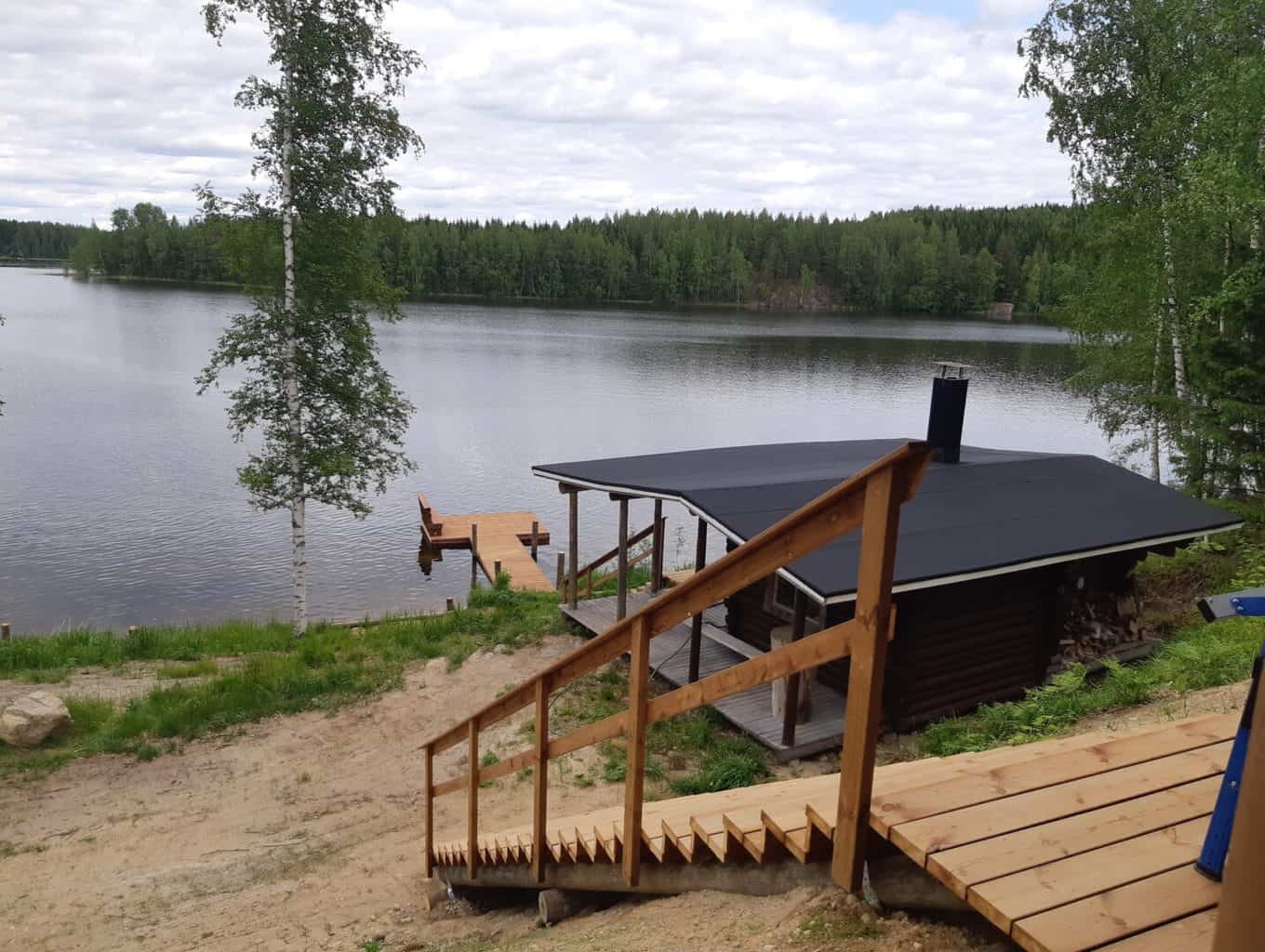 Sauna Villa Hiekkaranta und See Simpele